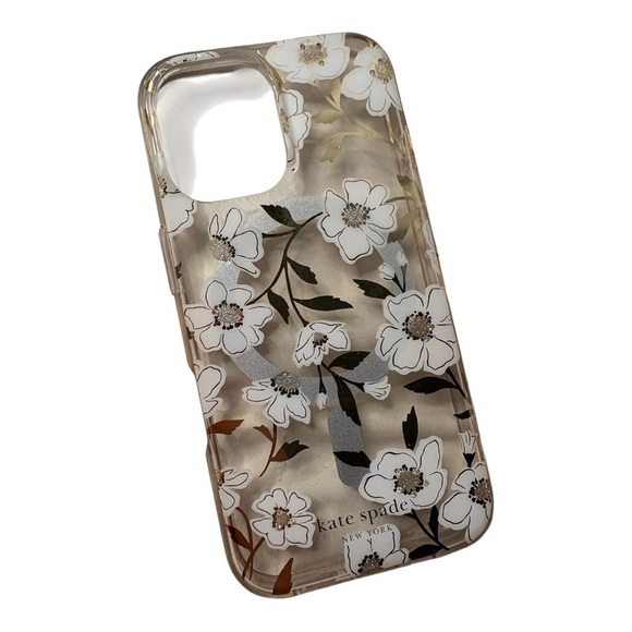 kate spade Other - Kate Spade Floral iPhone 16 Case - White and Gold
